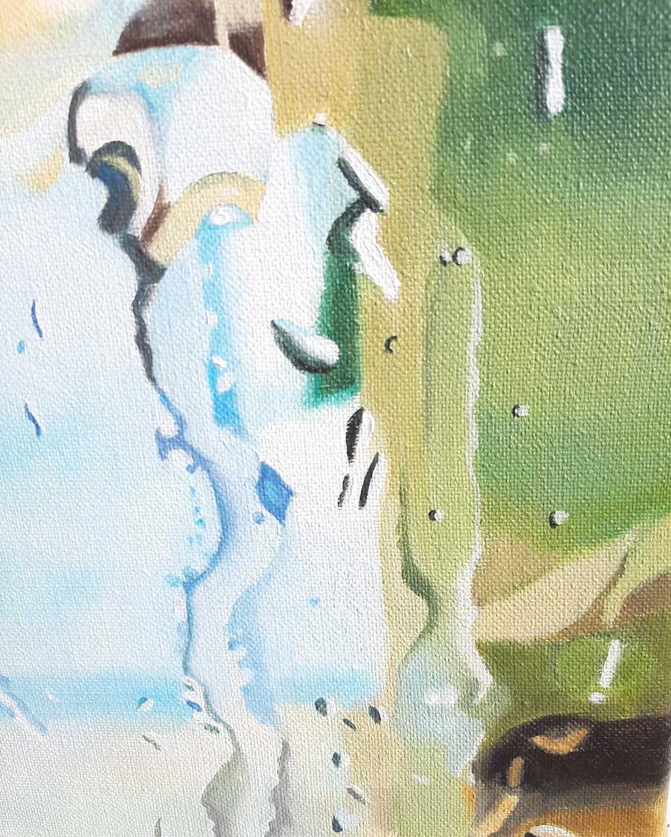 Ölgemälde, Strand bei Regen, 50 x 70 cm, Ulla Kutter, Kunst-Direkt.de, details strand