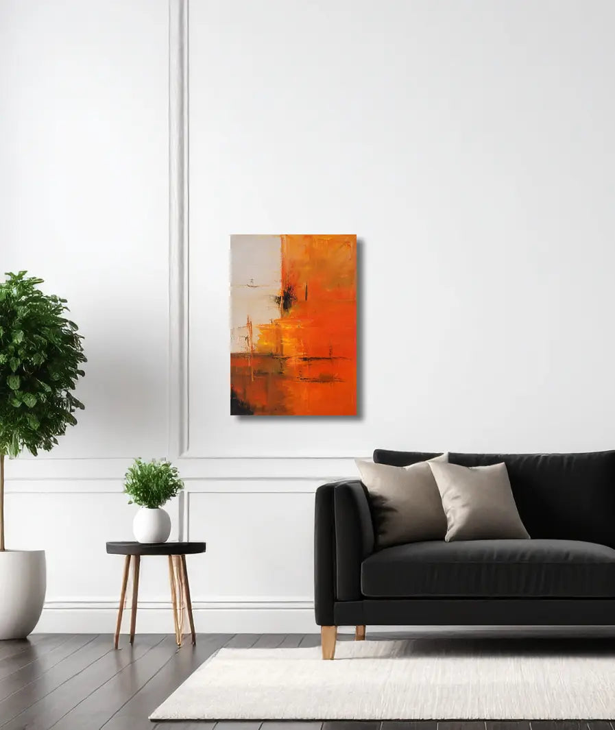 Abendtörn von Roger Ziereisen an der Wand – Abstraktes Seestück, 70x50 cm, Öl auf Leinwand | Kunst-Direkt.de

