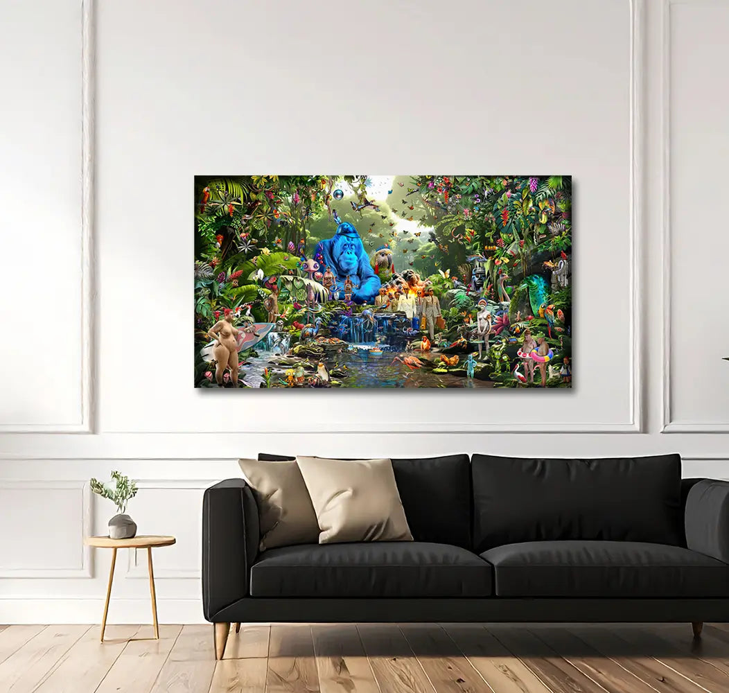 Business as usual von Gero Paul an der Wand – Monumentaler Fineart Print, 160x90 cm, Alu-Dibond, Gesellschaftskritik | Kunst-Direkt.de
