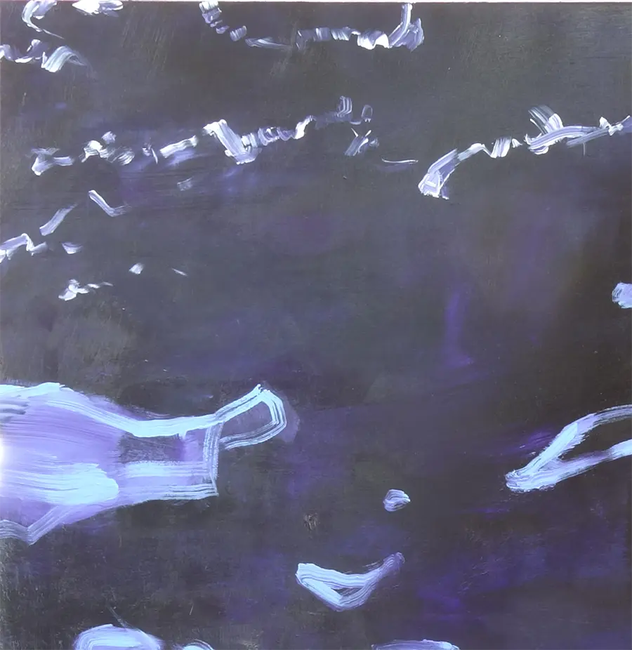Detailaufnahme Deep Sea – Lichtreflexe und Farbtiefe der Tiefsee, abstrakte Maltechnik, Marion Schmidtke | Kunst-Direkt.de

