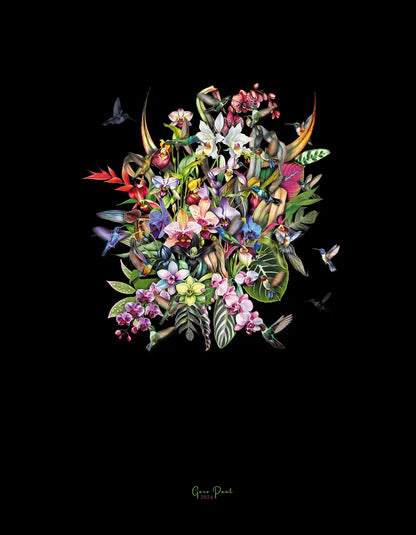 Fleischfressende Pflanze – Fineart Print von Gero Paul, 70x90 cm, Alu-Dibond, Orchideen und Kolibris, Dark Nature | Kunst-Direkt.de
