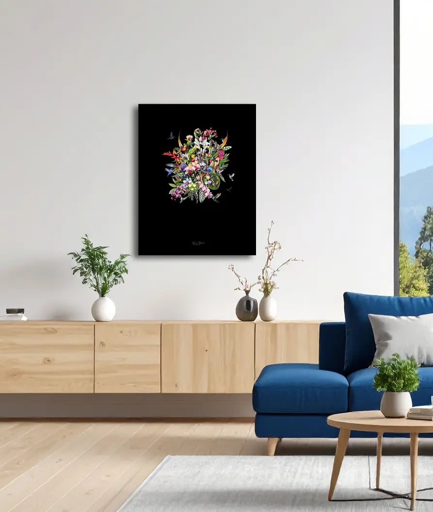 Fleischfressende Pflanze von Gero Paul an der Wand – Botanischer Fineart Print, 70x90 cm, Alu-Dibond | Kunst-Direkt.de
