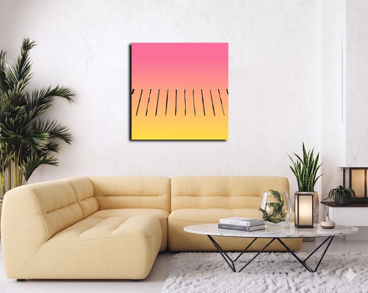 Freundschaft von Rolf Krieger an der Wand – High-End-Druck auf Alu-Dibond, 100x100 cm, limitiert auf 30 Exemplare weltweit | Kunst-Direkt.de
