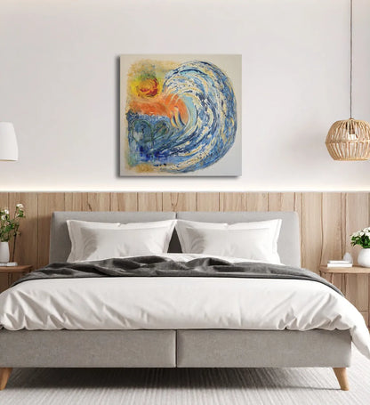 Großformatiges Acrylgemälde Mother's Love von Elena Grumann als emotionales Statement-Piece im modernen Wohn- oder Schlafzimmer