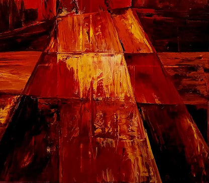 Detailaufnahme Nicolai – Dunkle Flanken und vibrierende Farbausstrahlung, Roger Ziereisen | Kunst-Direkt.de
