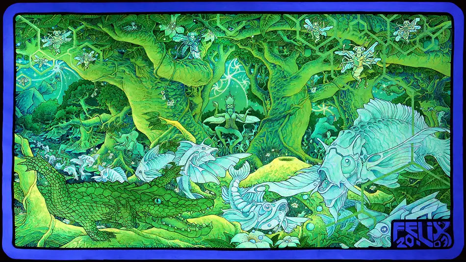 Fineart Print,  Abstraktes Kunstwerk, neonfarbene geometrische, 160 x 90 cm, Felix Stöver, Kunst-Direkt.de
