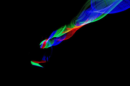 Lightpainting farbig Streifen