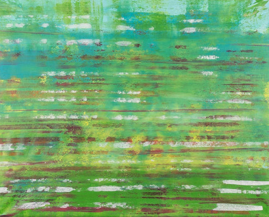 horizontale linien, abstrakt, farben grün weiß und braun, querformat