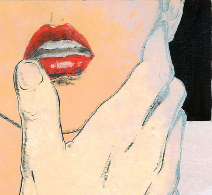 Detail des Gesichtes der Frau und der Hand, 40 x 40 cm, Kunst-Direkt.de